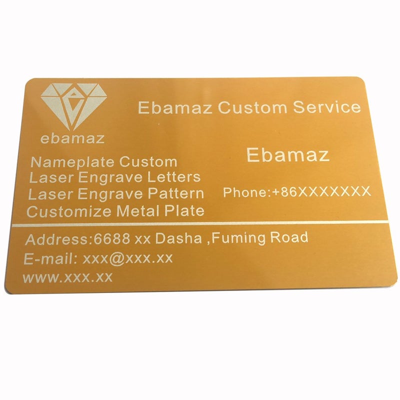 Ebamaz 100PCS Aluminum Alloy Metal Card Plate 3.4 X2.13X0.008 inch for Laser Engrave (Golden, Blank,Thin) - Image 3
